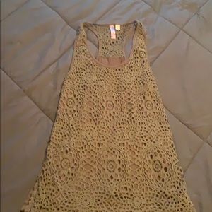 Olive racer back tank size medium